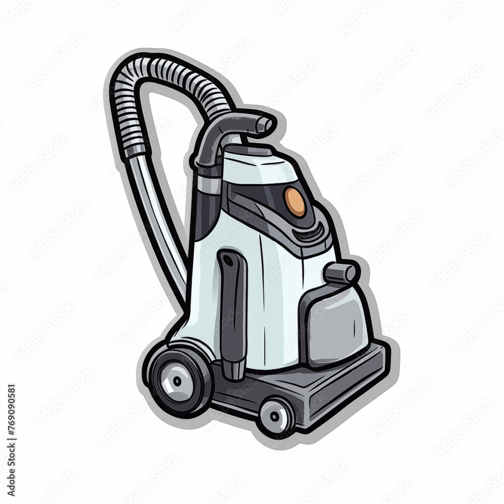 Fototapeta premium vacuum cleaner, sticker on white background