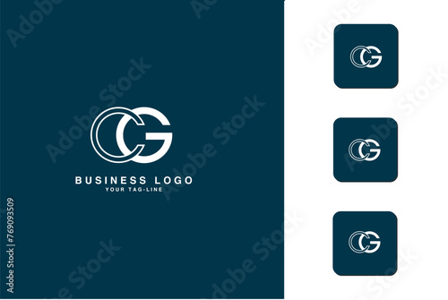 alphabet Letters CG, GC, Initials Logo Monogram