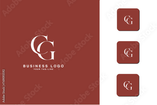 alphabet Letters CG, GC, Initials Logo Monogram