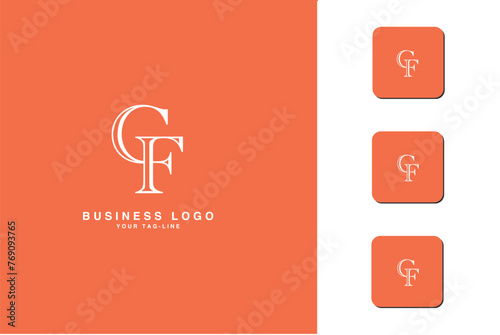 Alphabets  Letters CF, FC  Initials Logo Monogram