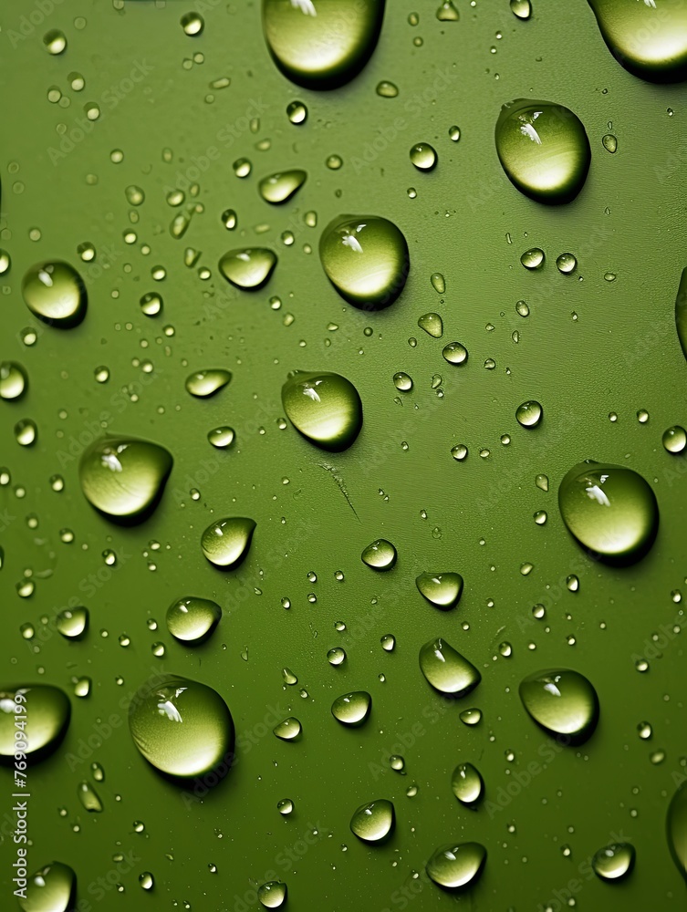 water droplets on all khaki matte background with copy space and blank pattern for text or photo backgrdrop