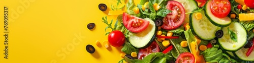 fresh vegetables salad background.