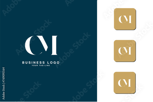 CM, MC, C, M, Abstract Letters Logo Monogram photo