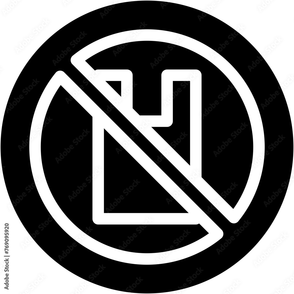 No Plastic Bags, Single Use, No Plastic, Ecology and Environment, Signaling, Forbidden Icon No Plastic Bags, Single Use, No Plastic, Ecology and Environment, Signaling, Forbidden Icon