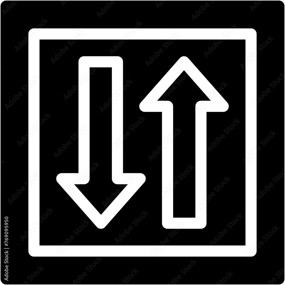 Two Ways, Arrow, Direction, Traffic Sign, Road Sign, Sign Icon Two Ways, Arrow, Direction, Traffic Sign, Road Sign, Sign Icon