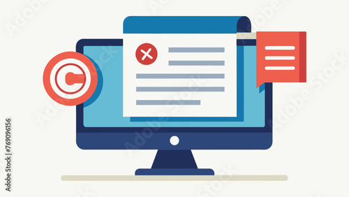 A computer screen displaying a cease and desist letter reminding individuals of the consequences of using copyrighted material without