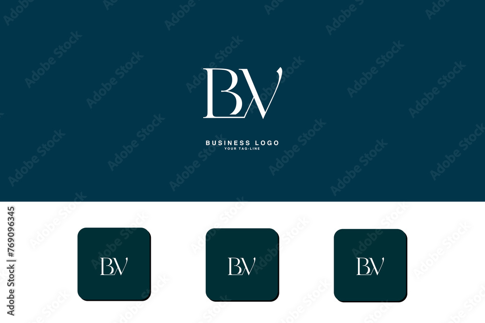 BW, WB, B, W, Abstract Letters Logo monogram BW, WB, B, W, Abstract Letters Logo monogram