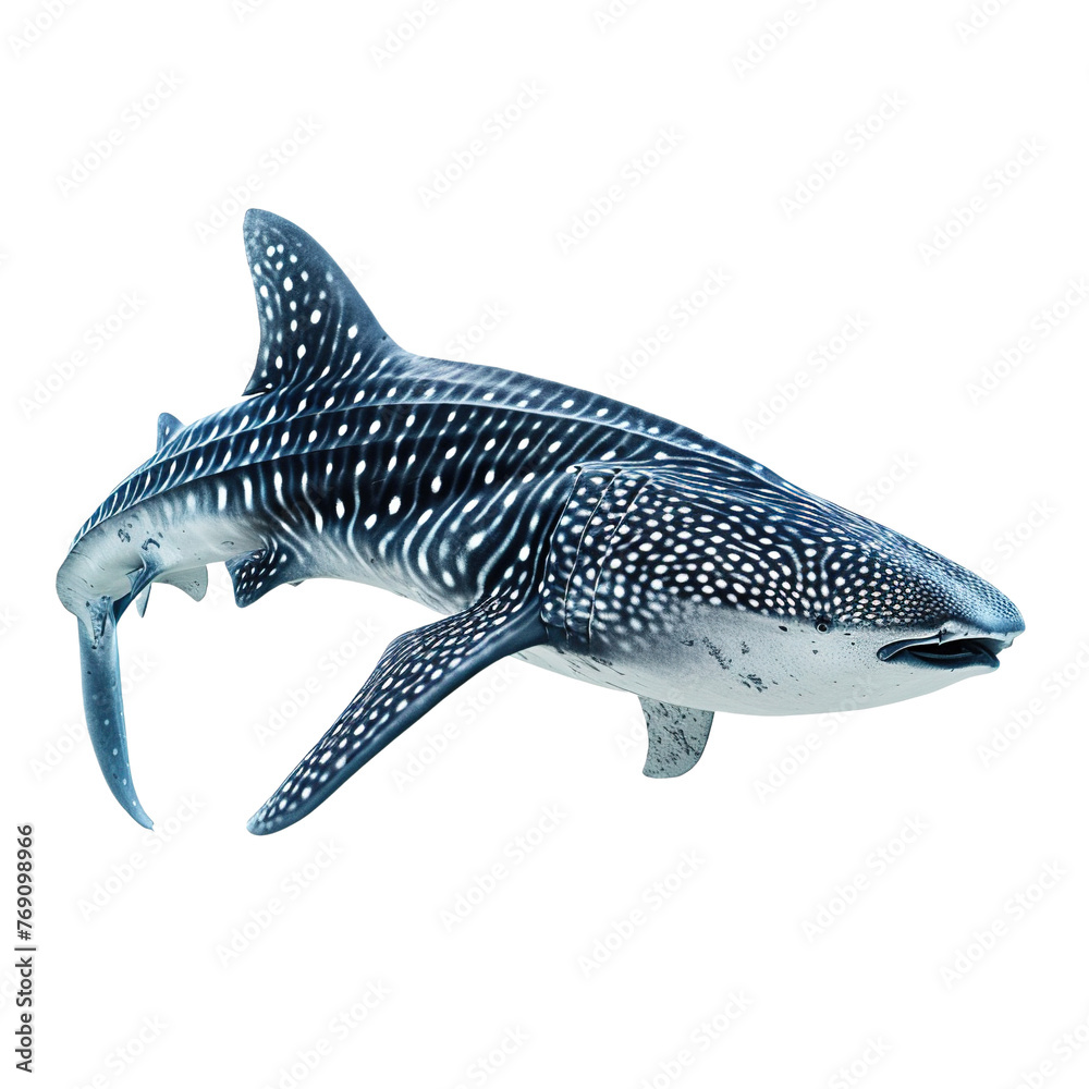 Fototapeta premium Whale shark isolated on white or transparent background
