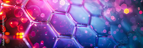 Science and Technology Abstract Background, Futuristic Hexagon Pattern, Concept of Innovation