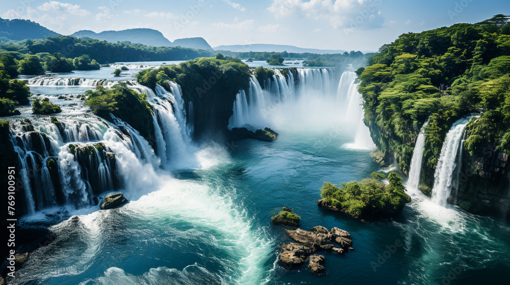 Fototapeta premium beautiful waterfall