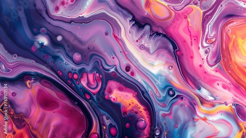 Abstract colorful fluid art 