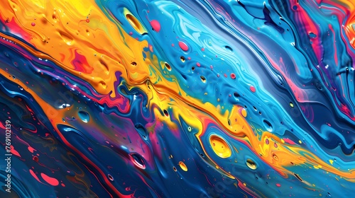 Abstract colorful fluid art 