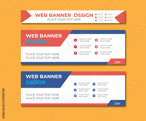 web banner design Modern web banner design 