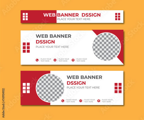 web banner design Modern web banner design 