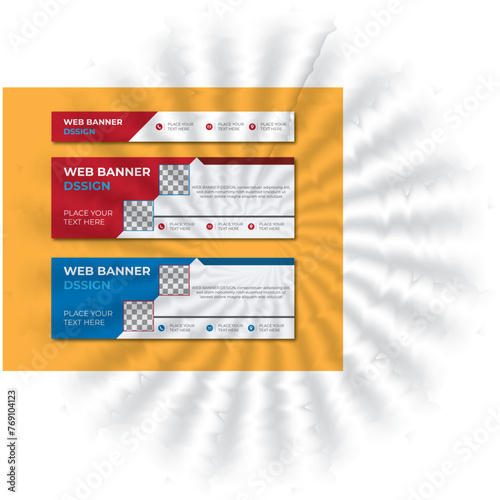 web banner design Modern web banner design 