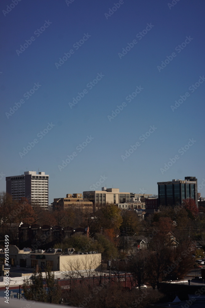 Fayetteville, AR - November 15th, 2023 - Downtown Buildings From Afar Fayetteville, AR - November 15th, 2023 - Downtown Buildings From Afar