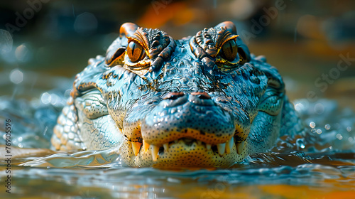 Close-Up of a Alligator in the Wild