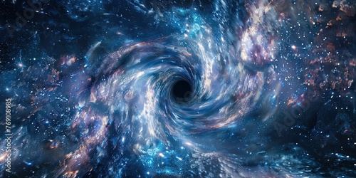 Star tunnel space abstract background