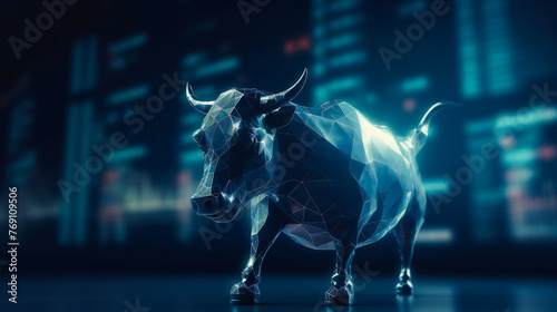 Bullish Trends in the Stock Market. AI Generated © EwaStudio