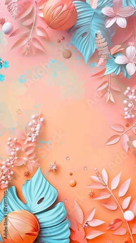 Blooming Dreams on Blush Canvas