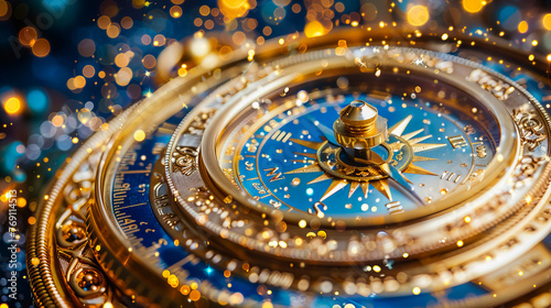 Wallpaper Mural Fantasy  Zodiac Compass.  Astronomy Tool Torontodigital.ca