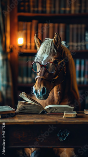 Horse in the Library