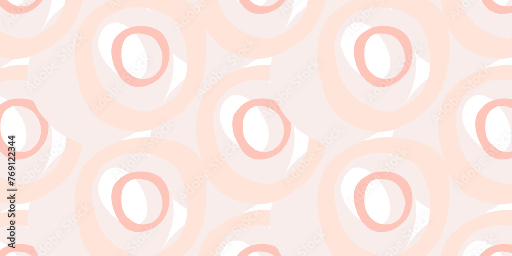 Seamless Pattern Abstract Hand Drawn Background with shapes