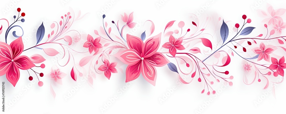 bright spring colors beige and white, pinknordic pattern white background 