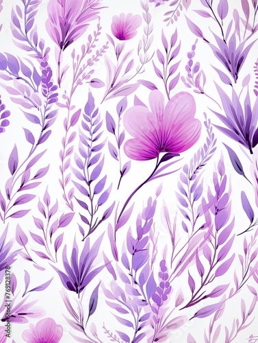 bright spring colors lilac and white, pinknordic pattern white background 