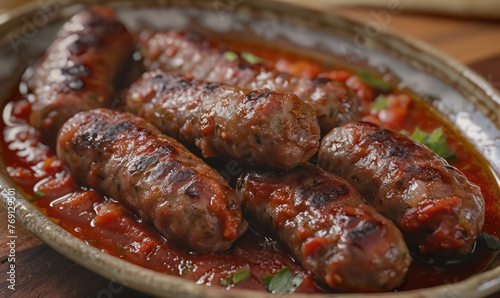 grilled sausages rustic delight