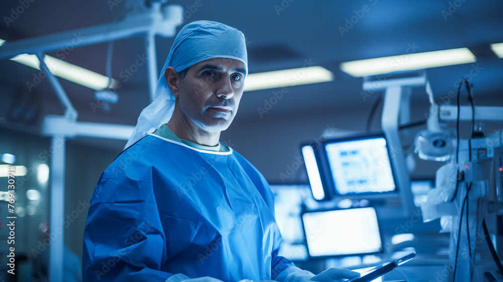 Fototapeta premium Portrait of a Surgeon in the Operating Room