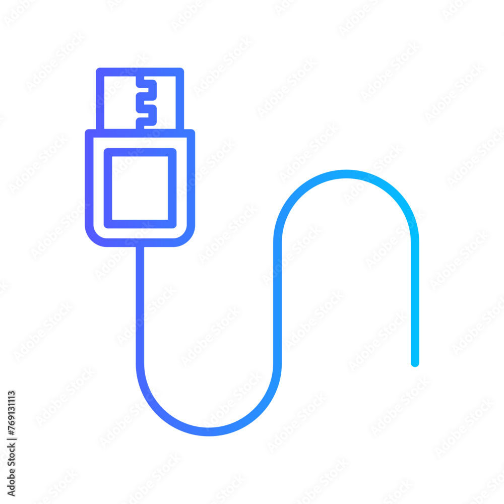 Usb Connection Vector Icon Usb Connection Vector Icon