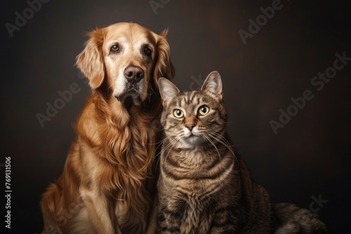 A cat and a dog are companions.   © kalafoto