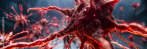 Underwater Biological Illustration, Marine Life and Viruses, Science and Nature Concept photo