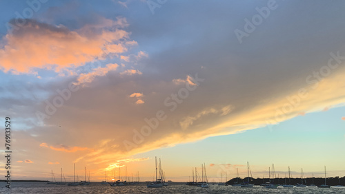 Abstract background sunset red sky orange outdoor summer nature