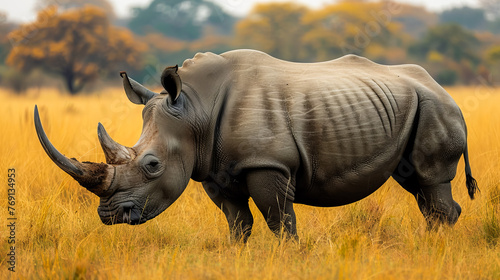Wild Rhino in Africa