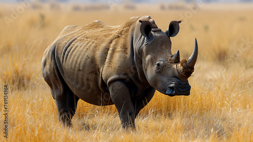 Wild Rhino in Africa