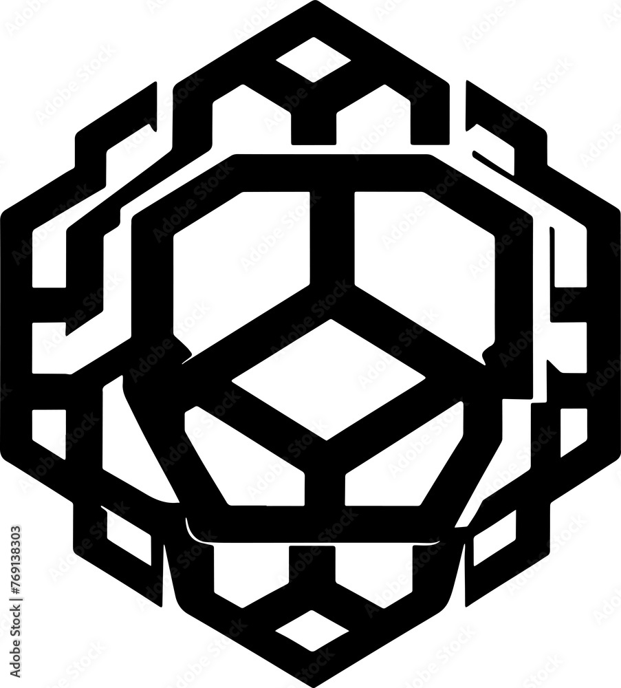 Abstract hexagon & polygonal geometric shapes for graphics elements or logotype design Abstract hexagon & polygonal geometric shapes for graphics elements or logotype design