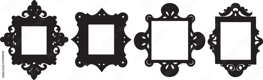 Set frames. Hand drawn vector illustration Set frames. Hand drawn vector illustration