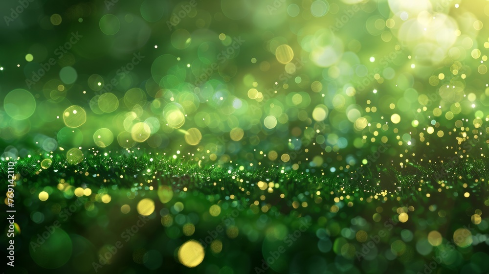Lush Green Traffic Light Against Abstract Background Generative AI Lush Green Traffic Light Against Abstract Background Generative AI