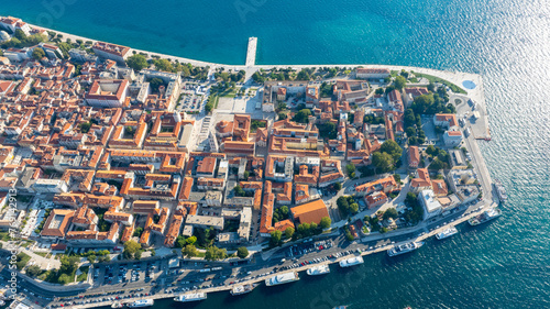 The city of Zadar in Croatia photographed by drone photo