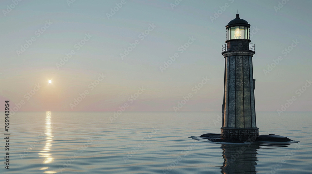 Solitary Sentinels: Lighthouses Amidst Boundless Seas