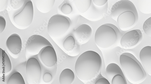 Sfondo astratto geometrico generativo, bianco, render 3D photo