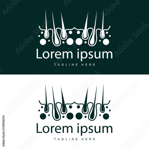 Hair care logo design simple hair skin care silhouette illustration vector template