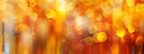 Abstract cream background with blurry festival lights and outdoor celebration bokeh Ai generative photo