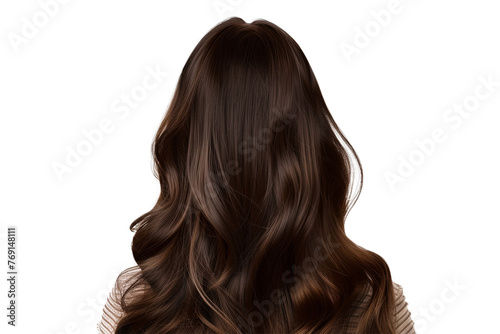 Long hair women style this png file on transparent background photo