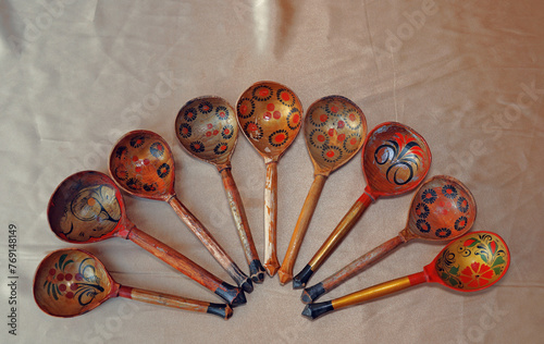 antique food spoons, 19th century. 2