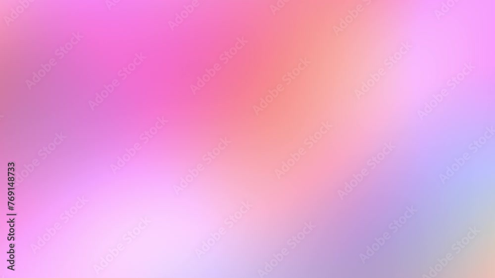 Candy rainbow multicolored blurry gradient abstract moving background 4K. Pastel neon prism color transitions. Fluid animation in light blue, soft pink, pale yellow, peach orange, lilac. Spring purity