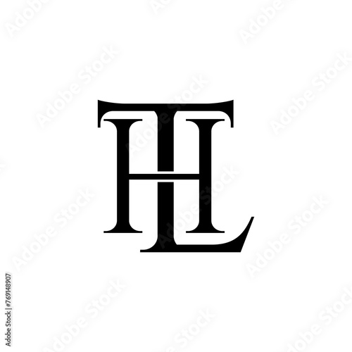 thl lettering initial monogram logo design