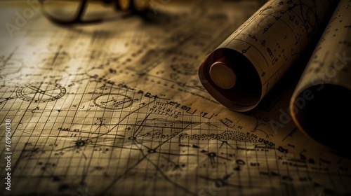 old map and compass
